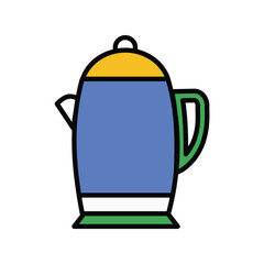 kettle icon with white background vector stock illustration