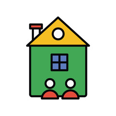 roommate icon with white background vector stock illustration