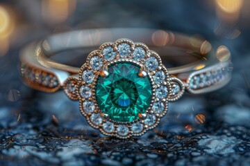 Naklejka premium Emerald Ring