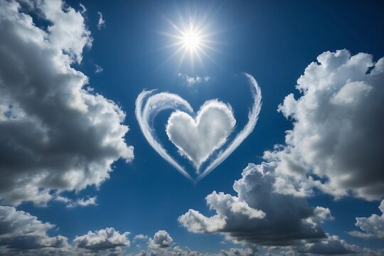 a heart-shaped cloud in the middle of a blue sky, flickr, romanticism, 😃😀😄☺🙃😉😗, blues. beautiful, from kingdom hearts, fluffy!!!, Pinterest photo, bird's eye view, true love, front!!, bright blu