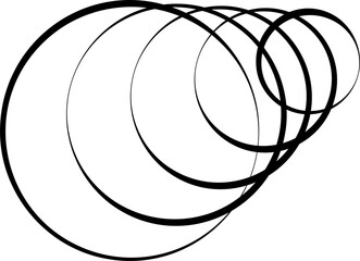 Circle overlapping elements. Geometric design