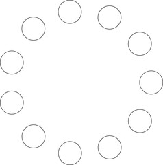 Circle round frame. Dot border line pattern