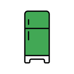 refrigerator icon with white background vector stock illustration