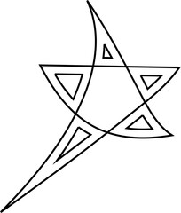 Fototapeta premium Stars stroke icon. Simple linear pictogram