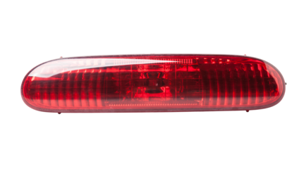 Close-up on an isolated led rear stop light taillamp of a car on white background. Spare parts for repair vehicles.