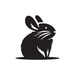 Pika Vector Silhouette: A Vibrant Silhouette Illuminating Nature's Charm in Vector Form. Pika Illustration.