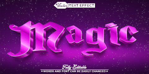 Purple Magic Vector Editable Text Effect Template