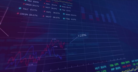 Image of data processing over cityscape