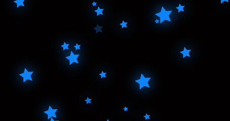 Obraz premium Image of taurus over black background with stars