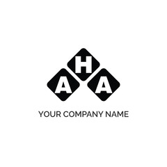 AHA letter logo design on white background. AHA logo. AHA creative initials letter Monogram logo icon concept. AHA letter design