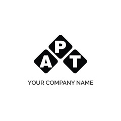 APT letter logo design on white background. APT logo. APT creative initials letter Monogram logo icon concept. APT letter design - obrazy, fototapety, plakaty
