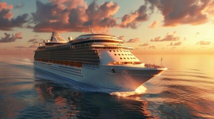 Luxury cruise liners - obrazy, fototapety, plakaty