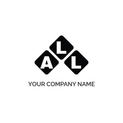 Fototapeta premium ALL letter logo design on white background. ALL logo. ALL creative initials letter Monogram logo icon concept. ALL letter design