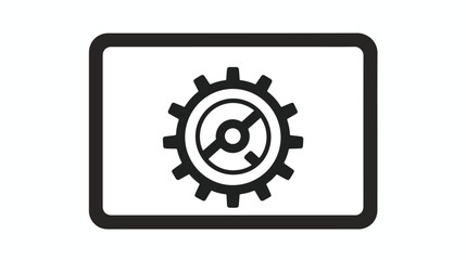 Laptop software update icon. Simple illustration  - obrazy, fototapety, plakaty