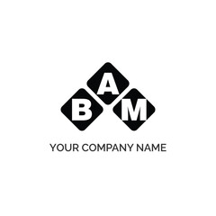 BAM letter logo design on white background. BAM logo. BAM creative initials letter Monogram logo icon concept. BAM letter design