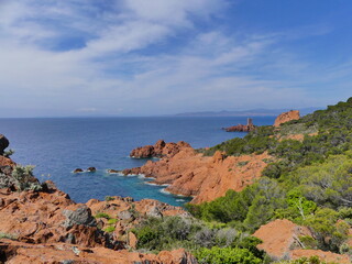 Fototapeta na wymiar Paysage naturel de l'Esterel en Côte d'Azur