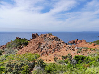 Paysage naturel de l'Esterel en Côte d'Azur