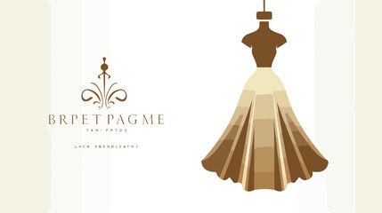 Luxury Dress Boutique Logo Template Illustration 