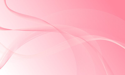 pink smooth lines wave curves with soft gradient abstract background