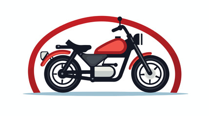 Motorcycle Forbidden Icon Vector flat vector 