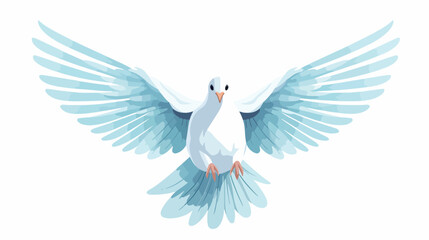 Peace dove animal illustration isolated flat vector - obrazy, fototapety, plakaty