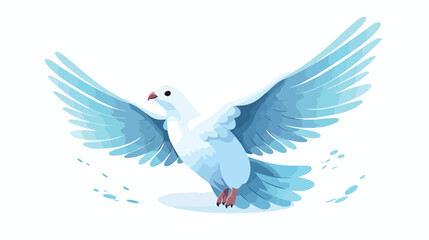 Peace dove animal illustration isolated flat vector