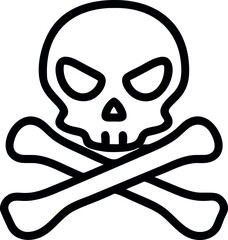 Crossbones and skull death