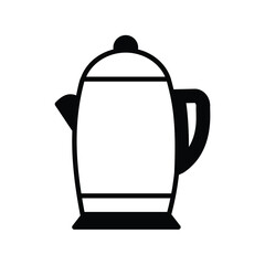 kettle icon with white background vector stock illustration