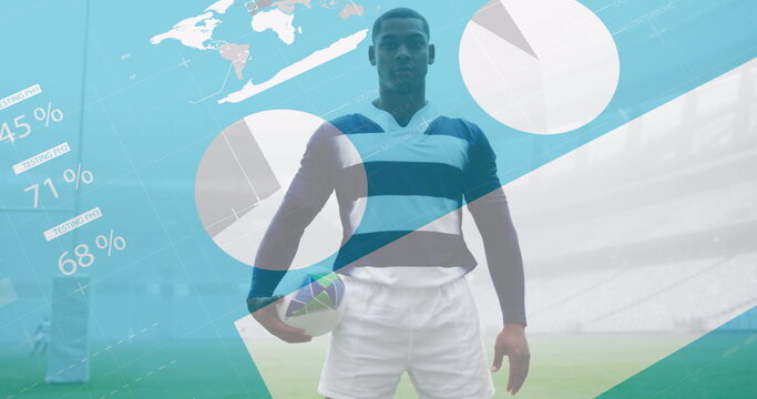 Image of statistics over rugby player