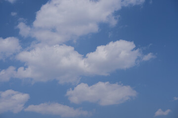 sunny day with clear blue sky and white cloud feel fresh and bright