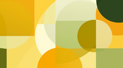 Obraz premium Modern Geometric Abstract with Circles and Rectangles