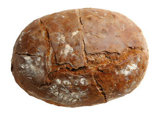 isolated on transparent background bread , top view