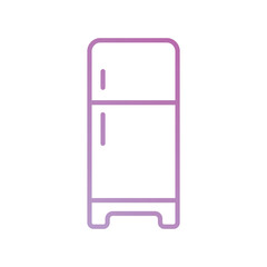 refrigerator icon with white background vector stock illustration