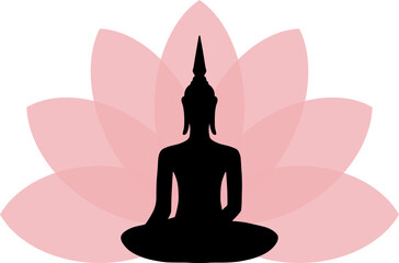 Buddha lotus meditation illustration