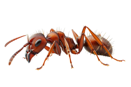 Close up photo of ant transparent background