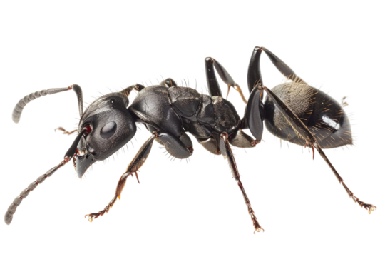 Close up photo of ant transparent background