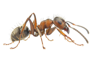 Close up photo of ant transparent background