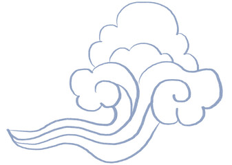 The Cloud and the Shape of a Breezy in a Korean Painting