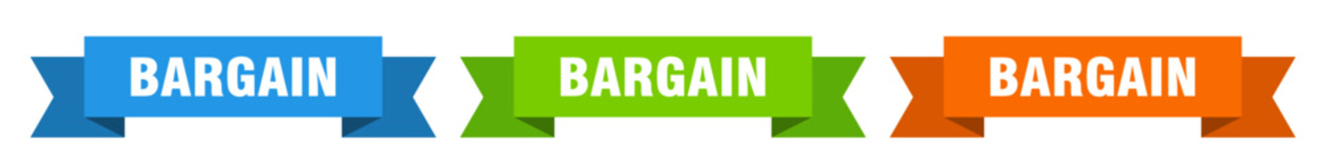 bargain ribbon. bargain isolated paper sign. banner