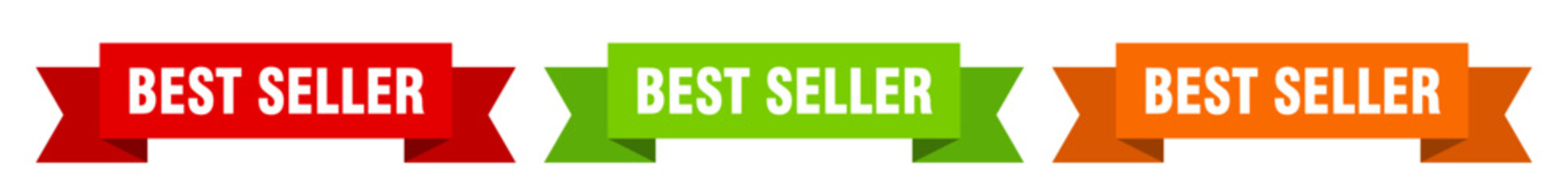 best seller ribbon. best seller isolated paper sign. banner