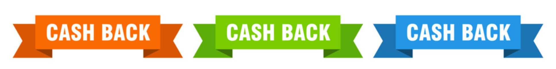 cash back ribbon. cash back isolated paper sign. banner