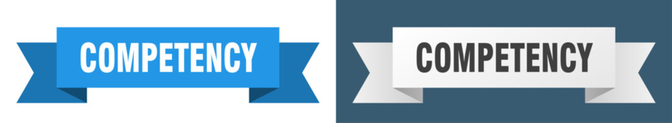 competency ribbon. competency isolated paper sign. banner