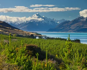 Crédence de cuisine en plexiglas Aoraki/Mount Cook Lake Pukaki, Aoraki, Mount Cook Nationalpark, Canterbury, Südinsel, Neuseeland