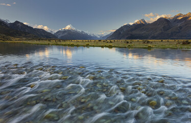 Aoraki, Tasman River, Mount Cook Nationalpark, Canterbury, Südinsel, Neuseeland