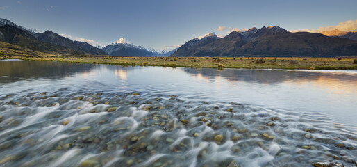 Aoraki, Tasman River, Mount Cook Nationalpark, Canterbury, Südinsel, Neuseeland