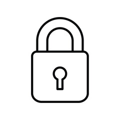 padlock icon with white background vector stock illustration