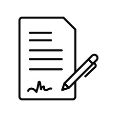 agreement icon with white background vector stock illustration