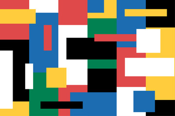 Vector bauhaus background. Retro colorful geometric composition for banners, posters, flyers, brochures, etc.