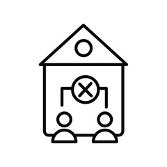 unmatch icon with white background vector stock illustration