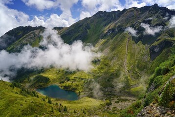 View of Alps from H&ouml;chstein, Hauser Kaibling, Haus im Ennstal, Austria. 
